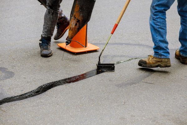Parking Lot Crack Sealing in Holly Springs